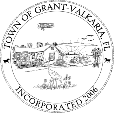 Black and white Town seal
